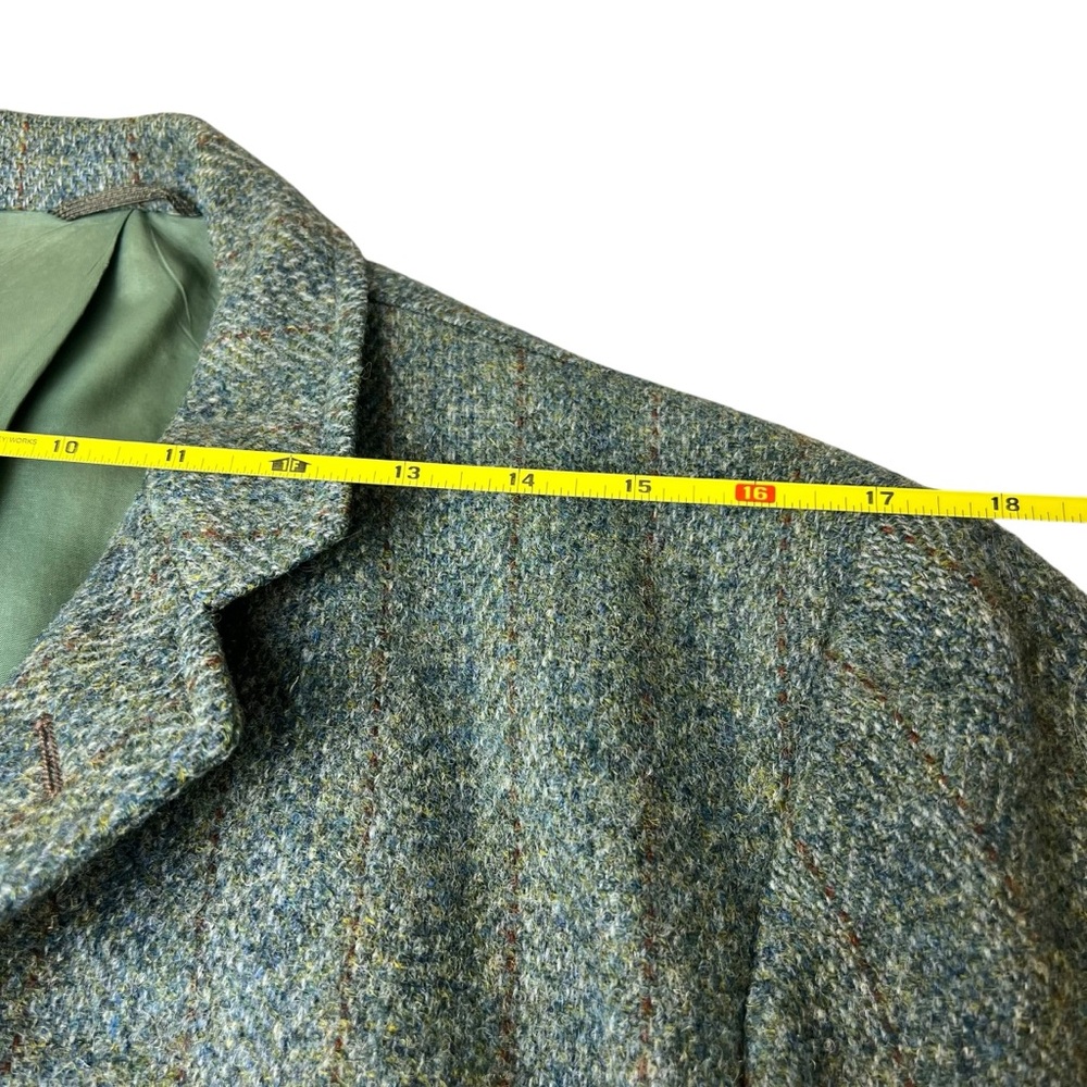 Harris Tweed The Fieldston Green Scottish Virgin Wool Men’s 42 Sport Coat Blazer - Picture 4 of 13